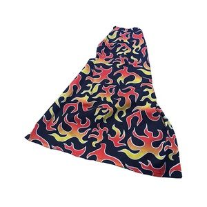 RITZ Flames Fire All Over Print Orange Black Kitchen Apron Cooking Adult Size